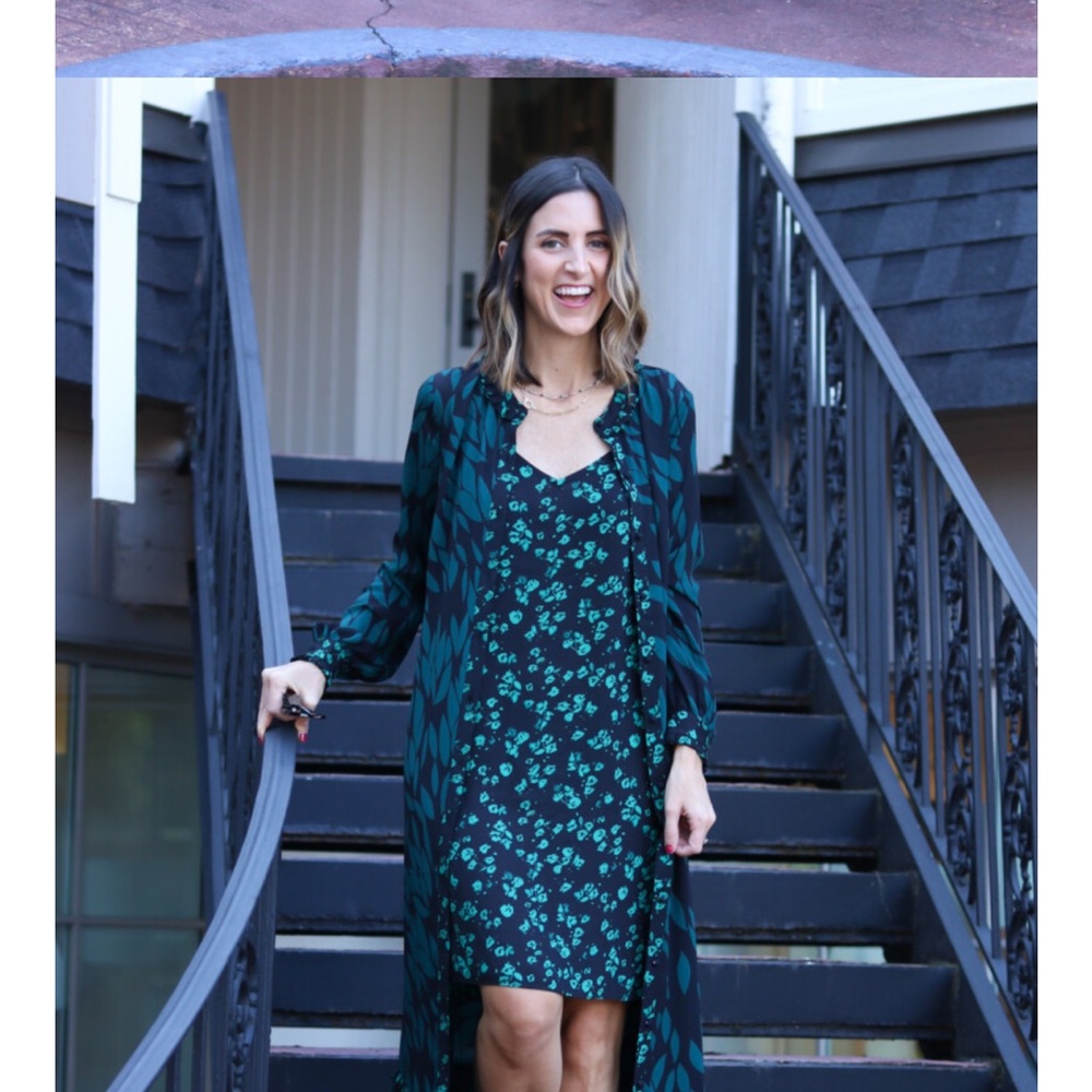 CAbi Green Autumn Dresses XL